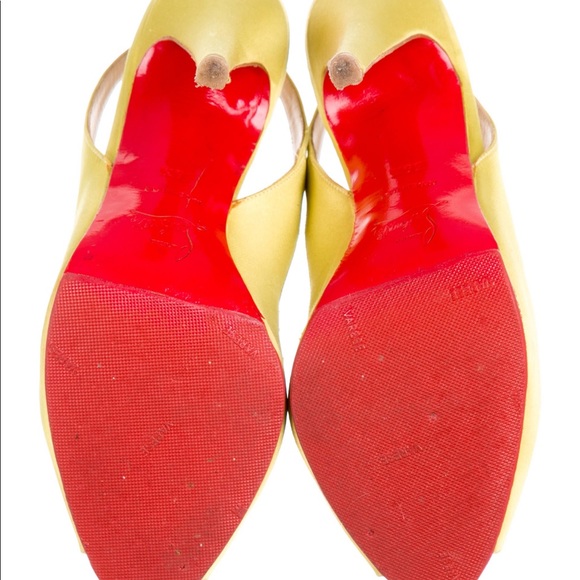 Yellow Christian Loubuitton Heels in 6.5 - Picture 7 of 7